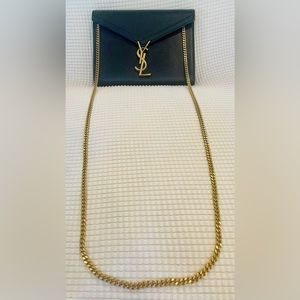 YSL Cassandra Chain Wallet,Grain de Poudre embossed Leather, excellent condition